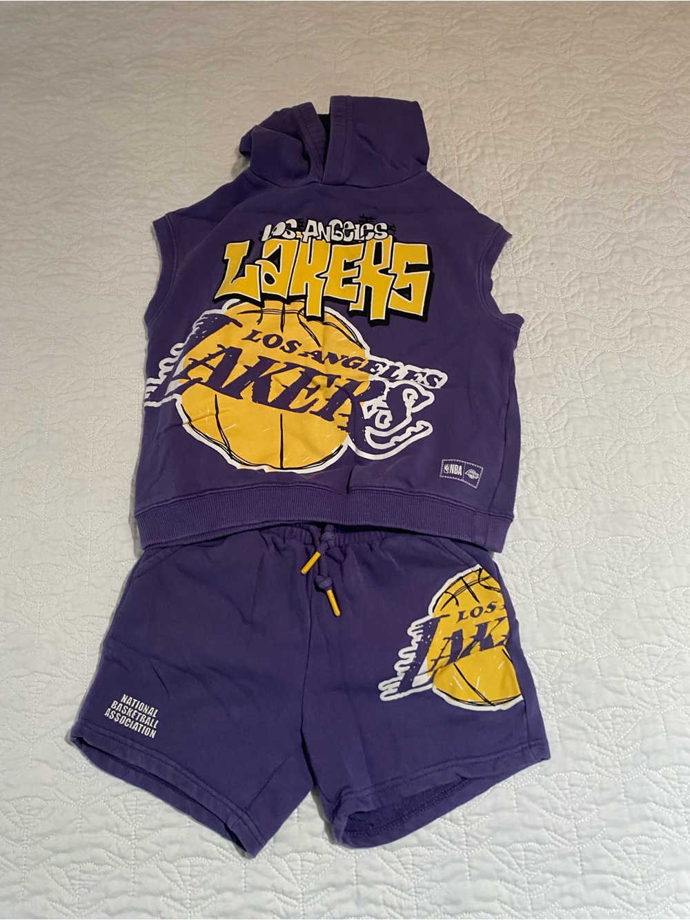 Lakers NBA Purple Kids Hoodie with Official Logo